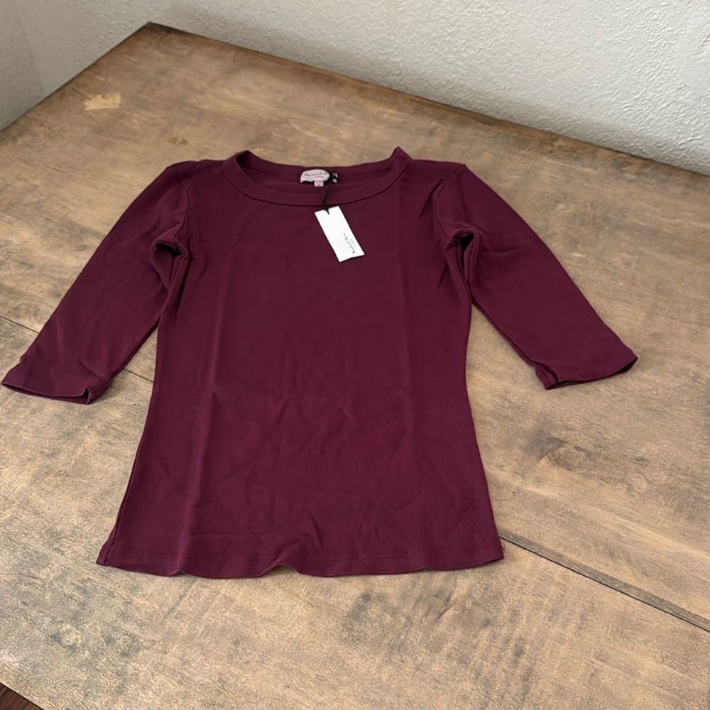 Michael Stars Deep burgundy 3 quarter sleeves